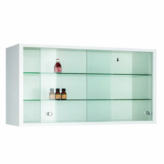 Závesná skriňa s presklenými dverami, WALLCAB M 500/1000/250 9003