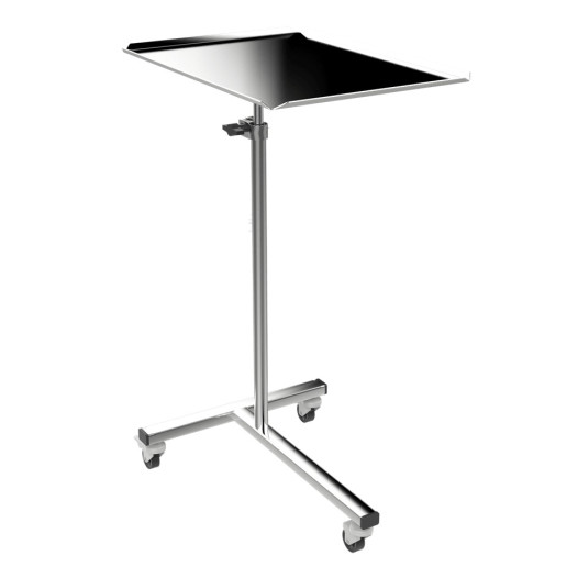 Nerezový stolík na inštrumenty, na kolieskach, HOSPI INSTRUMENT TABLE M SS