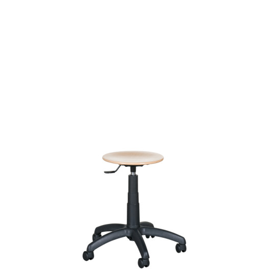 WORKSEAT AN TABU WOOD R | Priemyselná stolička drevená na kolieskach