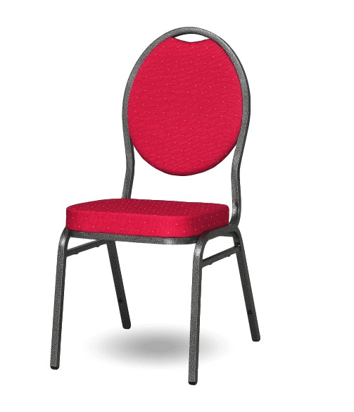 HALLSEAT MX ROUND AT/RD  | Stolička s antracitovým rámom a čiernym poťahom