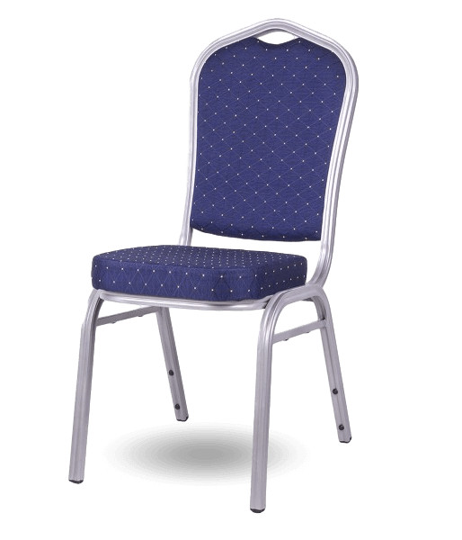 HALLSEAT MX STRONG SR/BE | Stolička so strieborným rámom a modrým poťahom