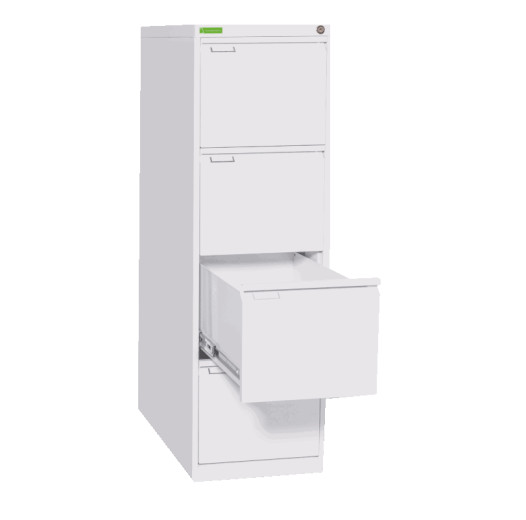 FILECAB K 4 9003 | Kartotéková skriňa so 4 zásuvkami, biela