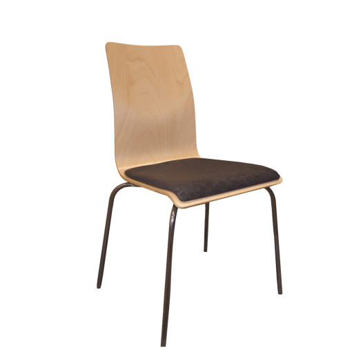 EATSEAT ICH SHELL WOOD | Drevená jedálenská stolička s čalúneným sedadlom