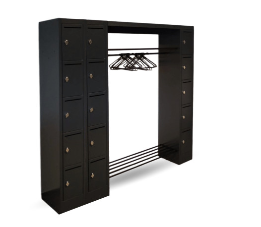 WARDROBE OPEN 2100 LH 7016 | Otvorený šatníkový systém s 15 priehradkami s otvorom na listy