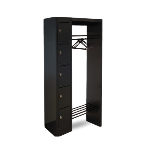 WARDROBE OPEN 740 LH 7016 | Otvorený šatníkový systém s 5 priehradkami s otvorom na listy