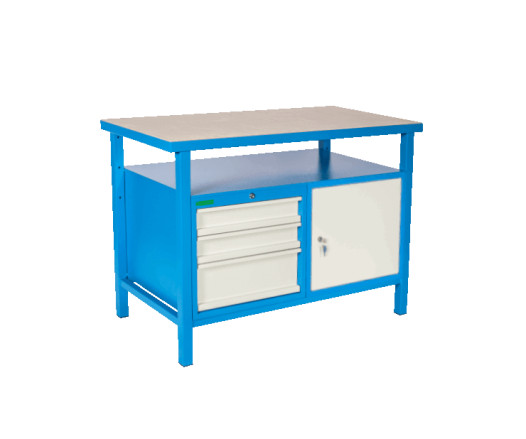 LWB GE 1200 D3C | Ľahký pracovný stôl so zásuvkami a skrinkou