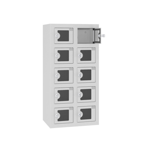 VBOX M 2/10 ELECTRO PELXI – Skriňa na nabíjanie mobilných telefónov s 10 priehradkami s plexisklom