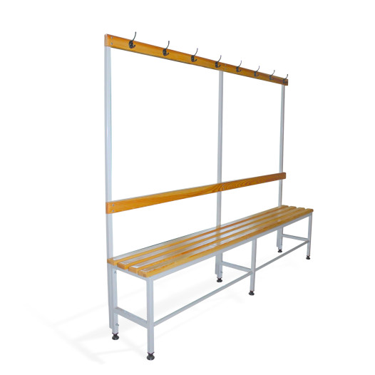 BRIDGE IM 2000 AH | Šatníková lavica s opierkou a vešiakmi s dĺžkou 2000 mm